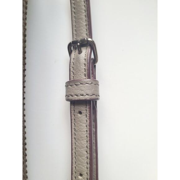 Coach Nylon Crossbody Bag Purse Zip Soft F57899  Brown/Tan Lock Zip MSRP 250 - Picture 7 of 16